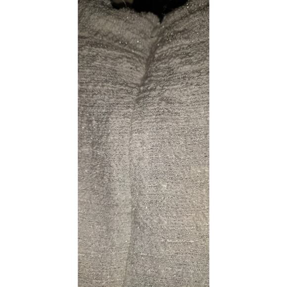 Badgley Mischka Dress Womens Plus 16 White Party Formal Gown Sparkly Peplum Text - Picture 8 of 16